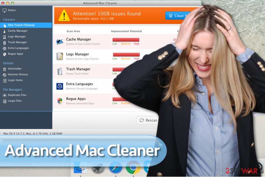 advanced mac cleaner scam
